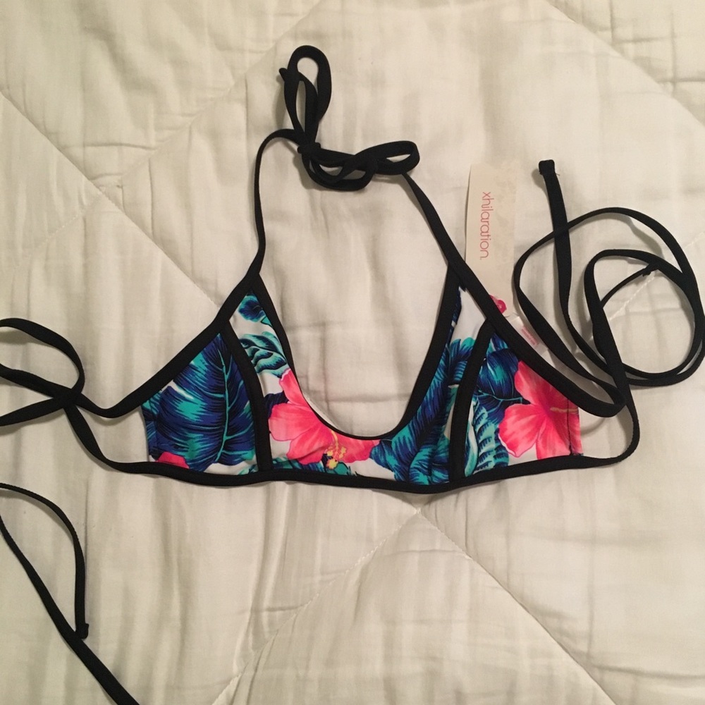 Floral swim top